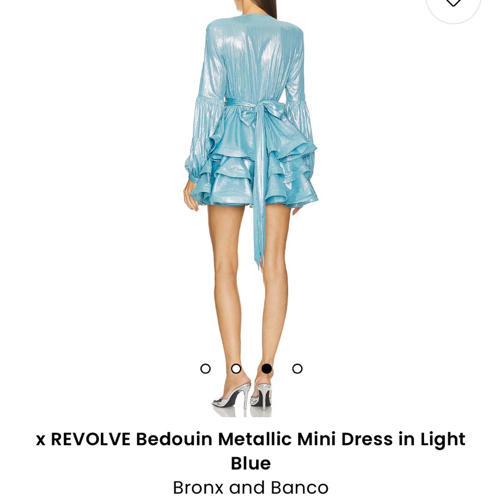 Bronx and Banco Metalic Mini Dress in Blue - Picture 2 of 8